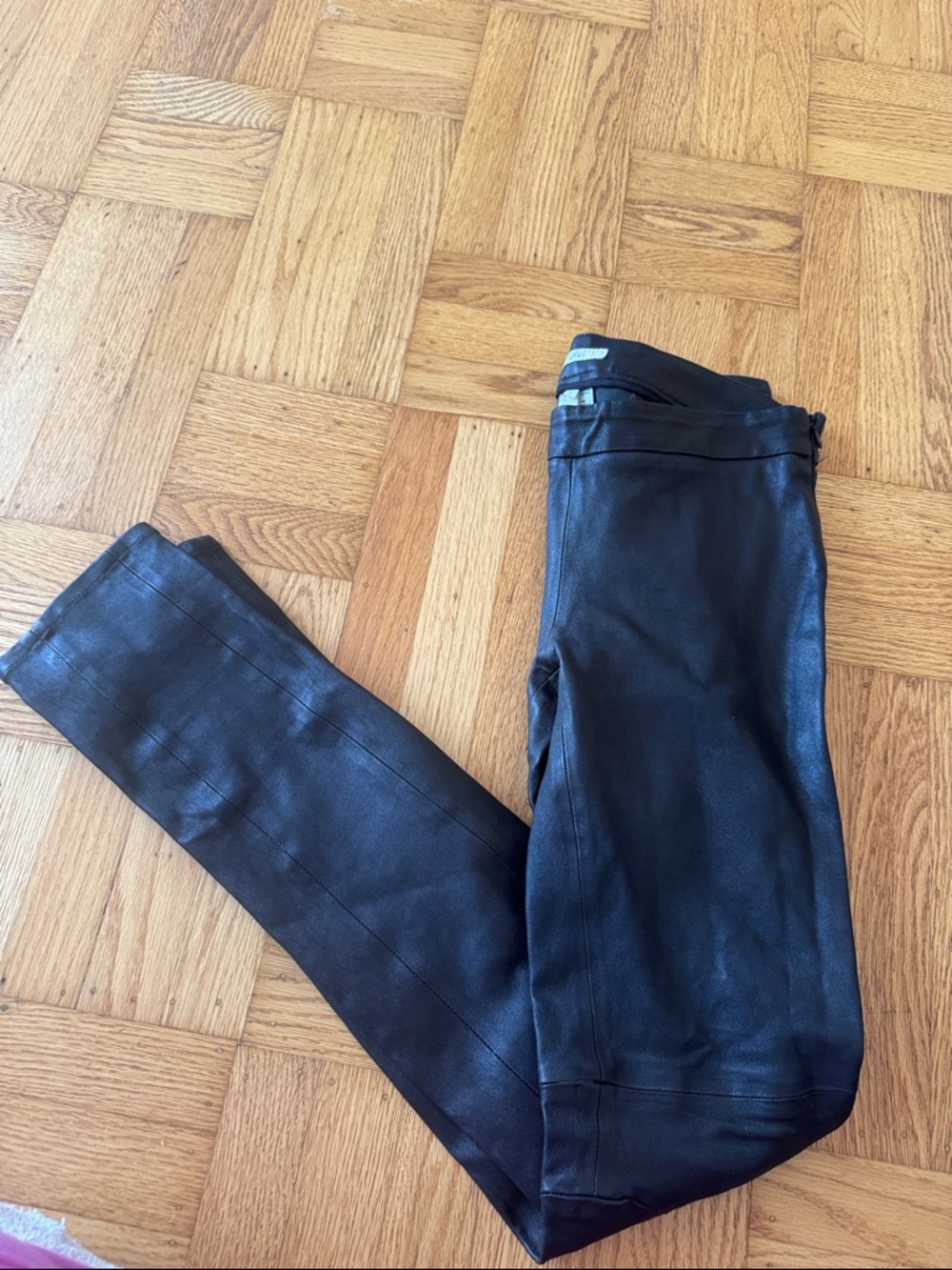 Joie Leather Pants Leggings sz 2 lamb black pants